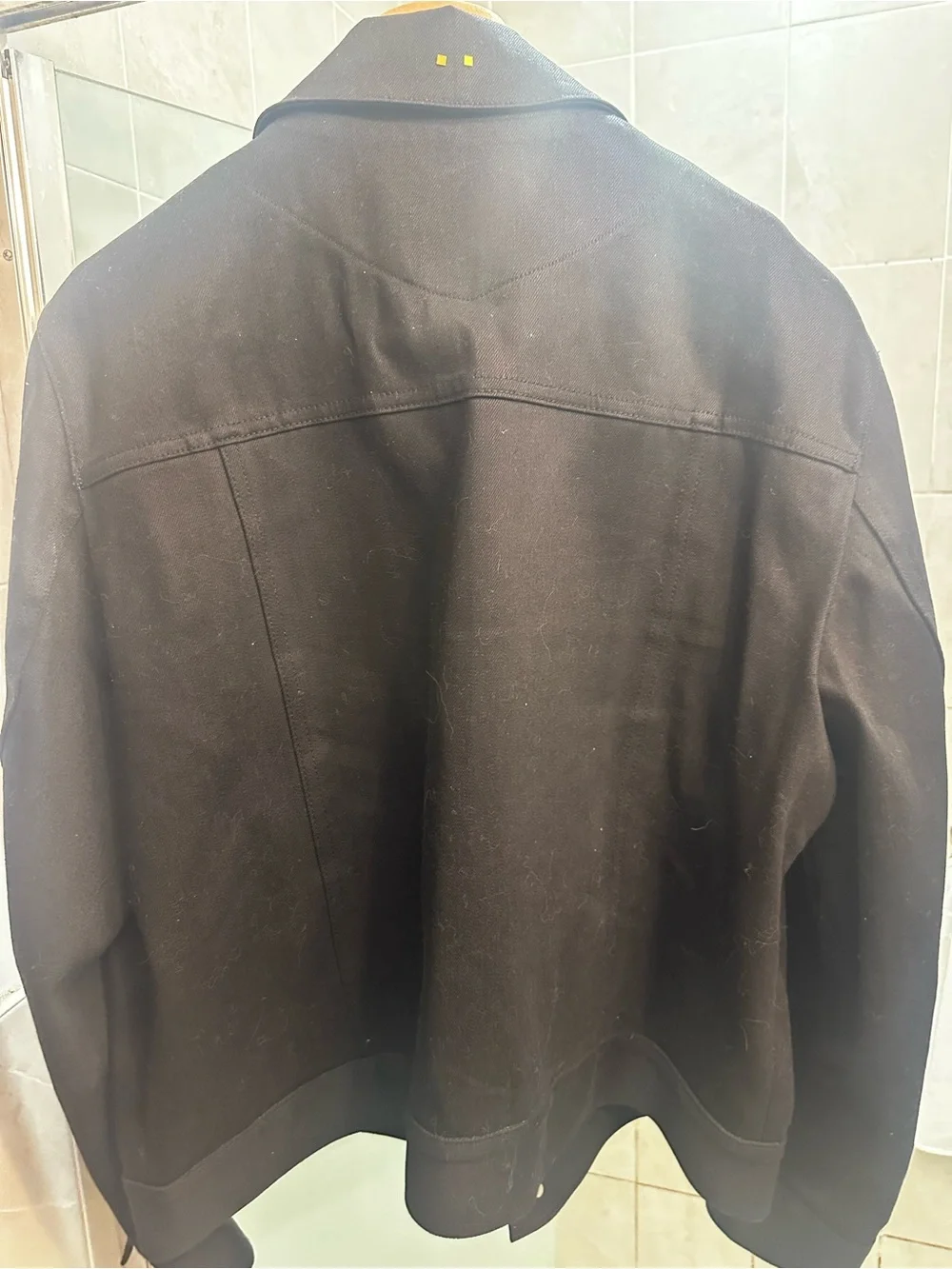 Savas Denham black denim trucker jacket *RARE*